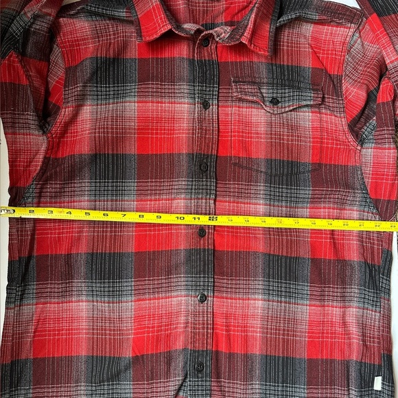 The North Face Men’s  Red Flannel Shirt Sz Black & Red Large Long Sleeve - Picture 7 of 10